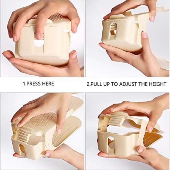 Shoe Slots Space Saver for Closet Organization, Double layer adjustable simple - Picture 4 of 14